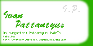 ivan pattantyus business card